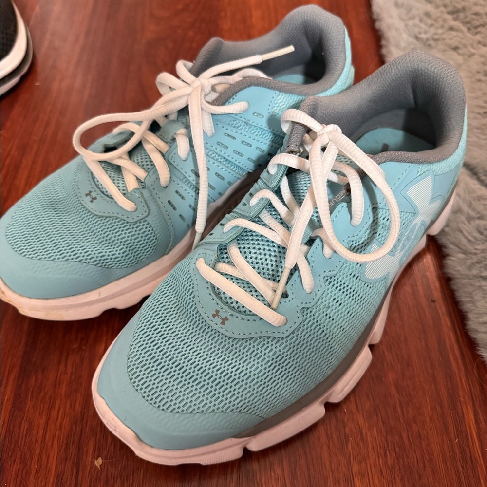 Under Armour Aqua and White Athletic Sneakers